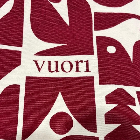 NWT Vuori Burgundy / White Graphic Tote - Picture 5 of 8
